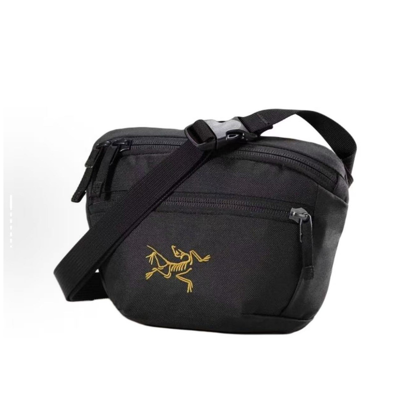  【珺野】Mantis刺绣标志拉链开合涤纶腰包单肩斜挎包女款户外