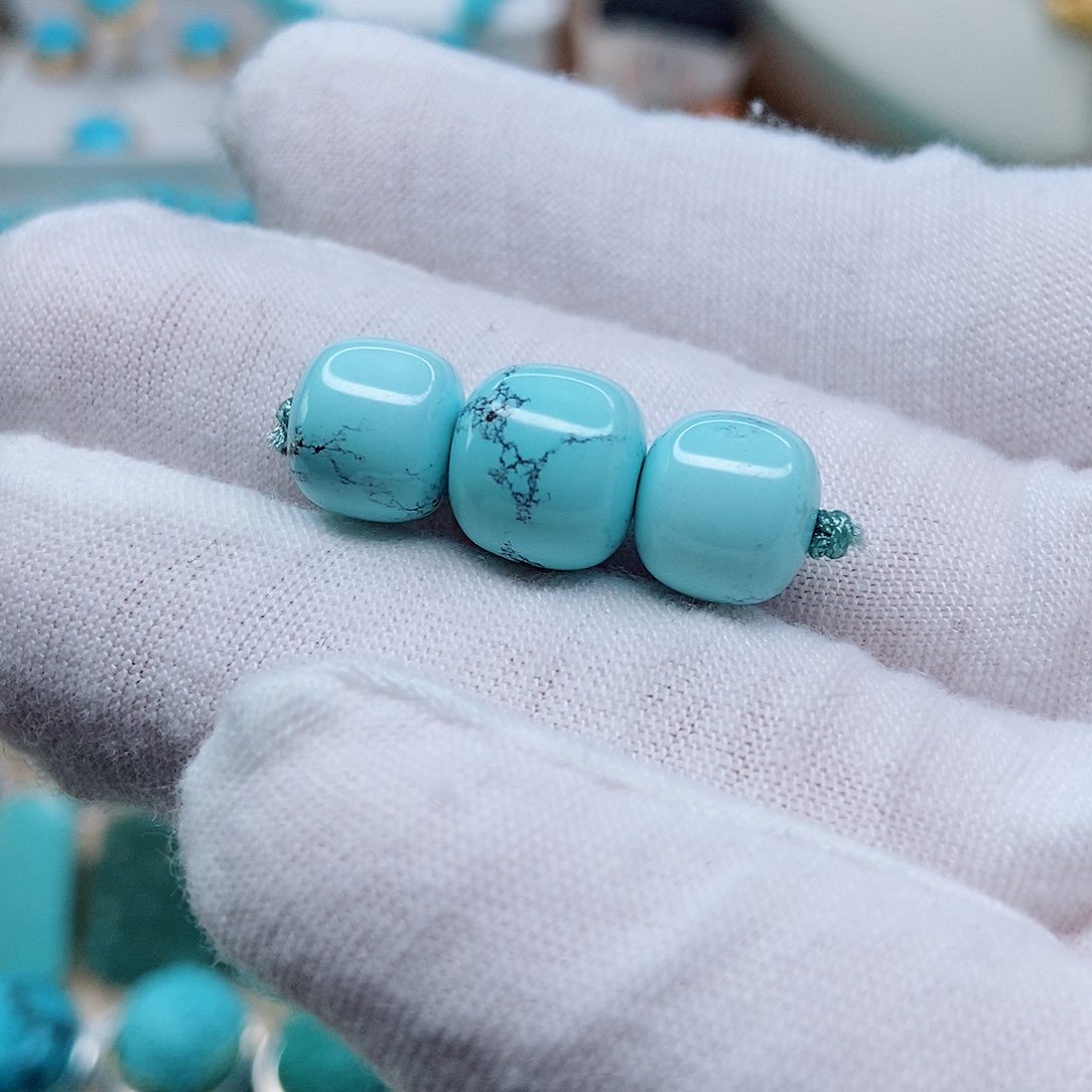 绿松石对珠未镶嵌