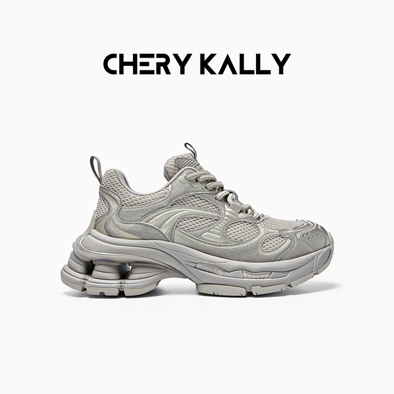 CHERY KALLY厚底透气老爹鞋时尚休闲鞋女鞋增高运动鞋963LD5568
