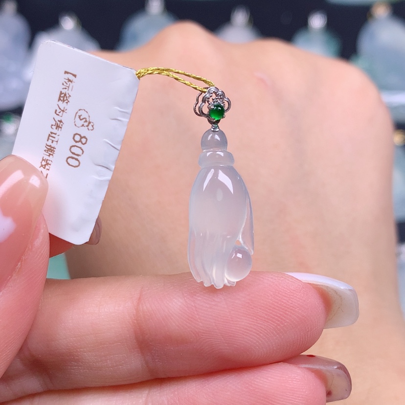 【闪购商品】翡翠18K金镶嵌颈饰手