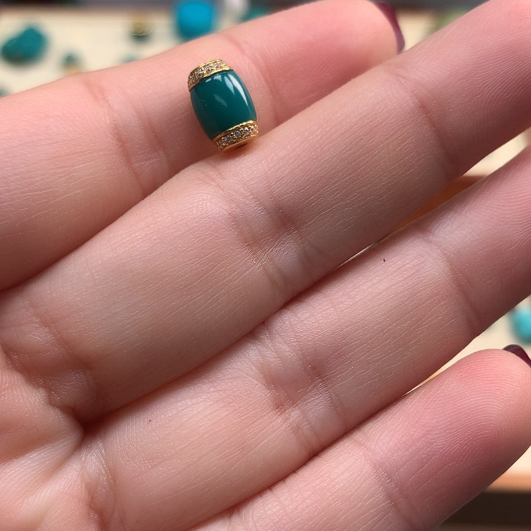 绿松石配饰18K金镶嵌