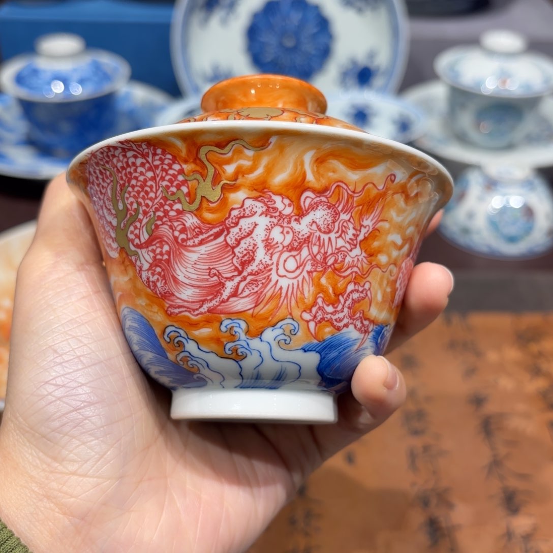 瓷片叶*，景德镇纯手工手绘