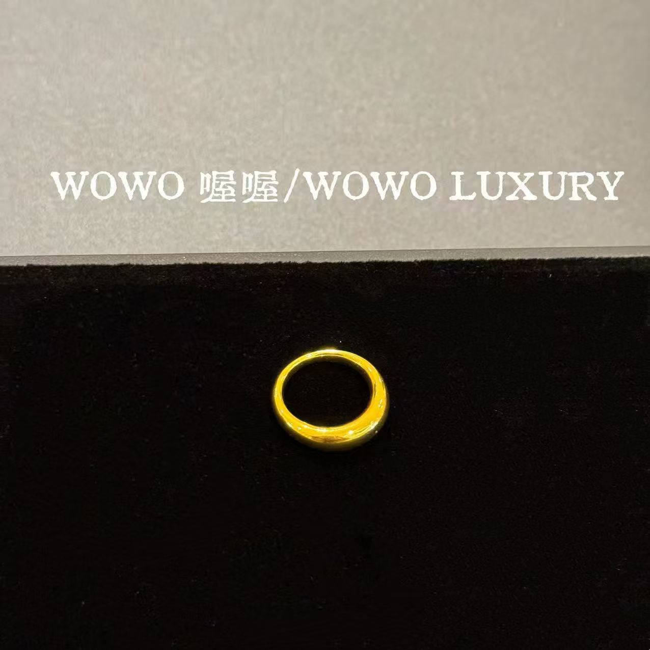 铜合金戒指 【小老弟专属】W0W0“单*依纯同款海豚背”镀金戒指JZ745