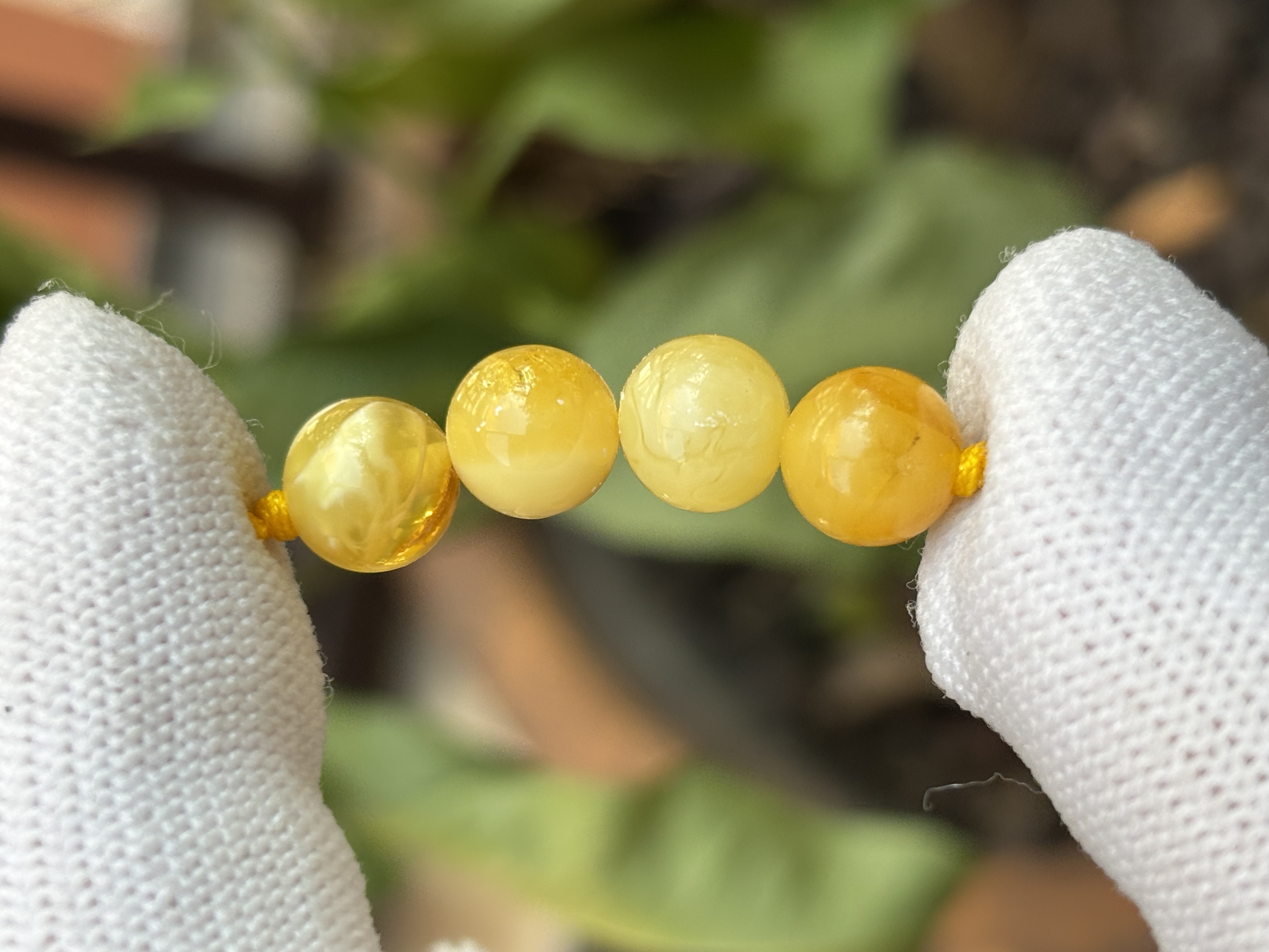 3811天然蜜蜡琥珀圆珠8.2mm