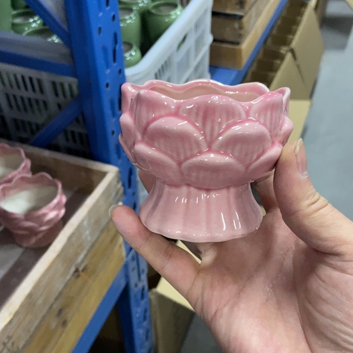 陶瓷花盆单场满9.9发8*7粉