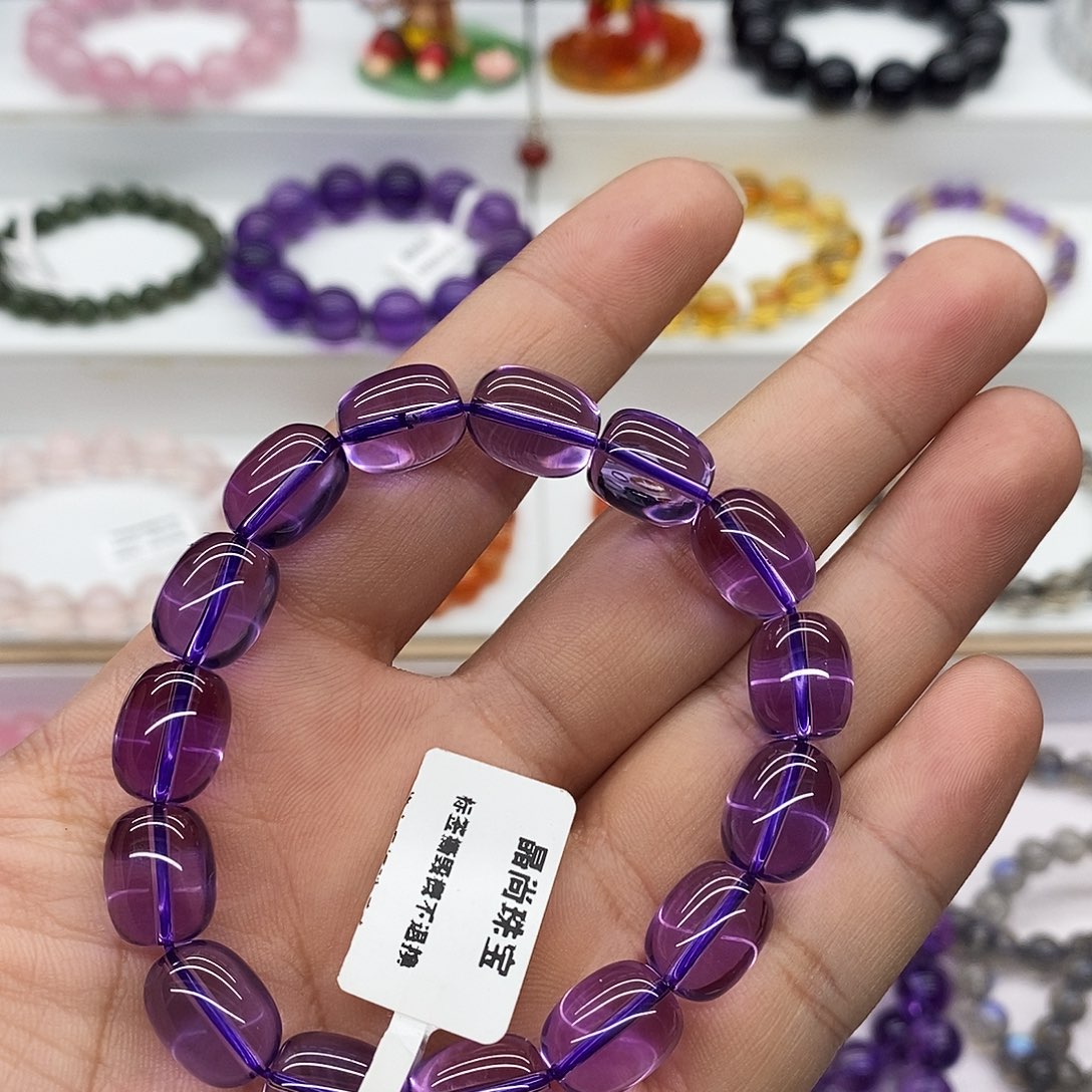 手串未镶嵌水晶紫水晶9.9