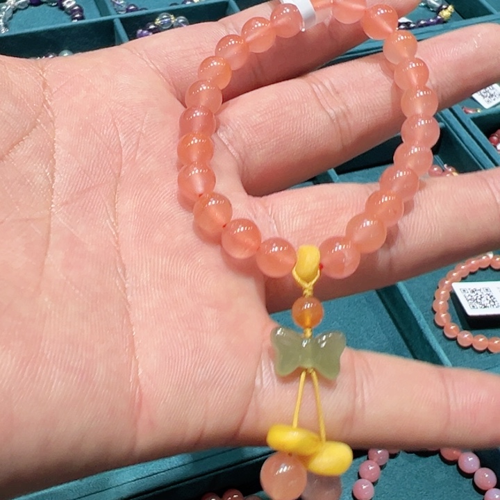 未镶嵌蛇纹石玉手链