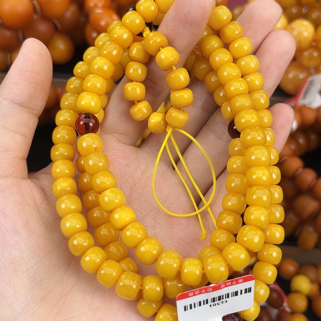 琥珀颈饰未镶嵌蜜蜡