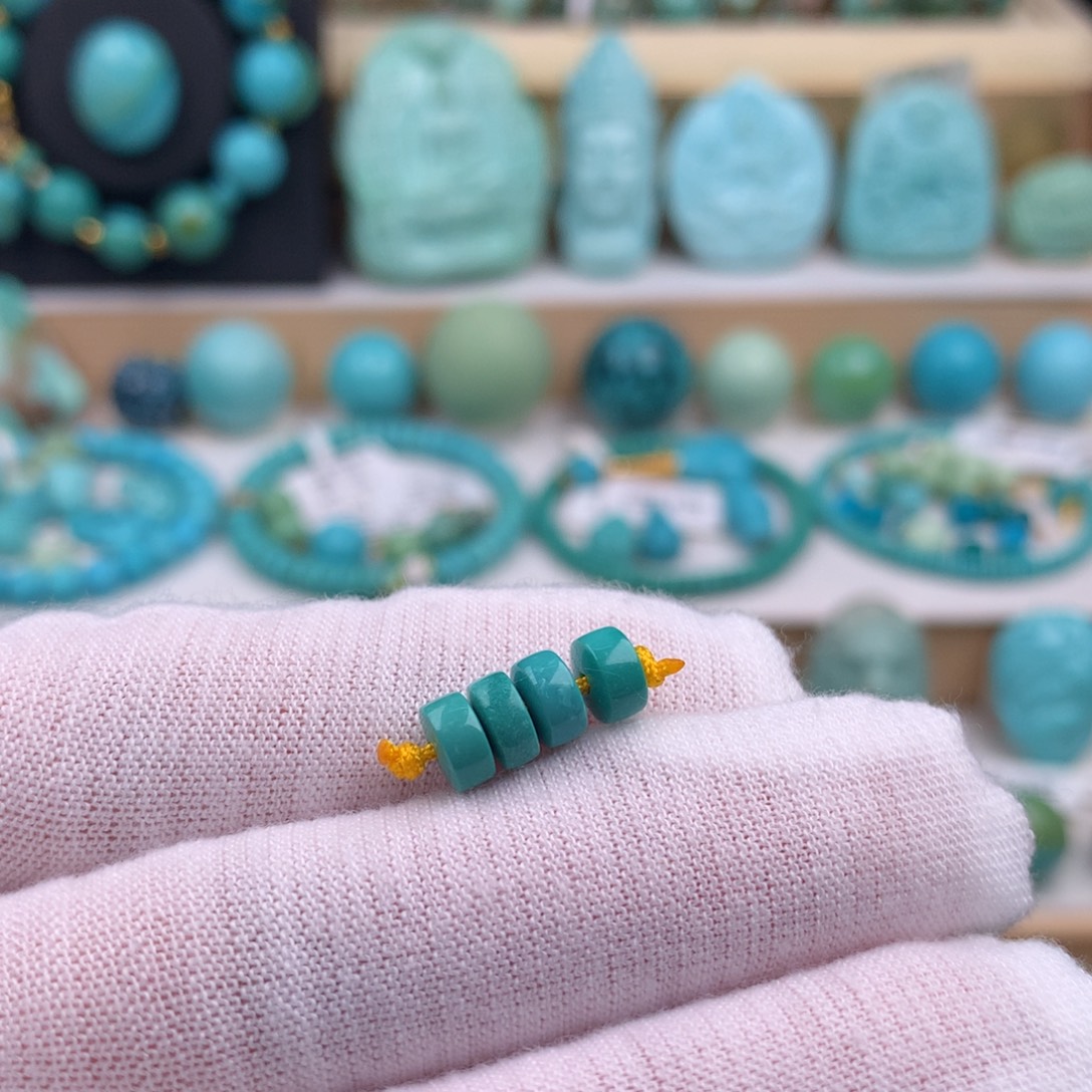 未镶嵌绿松石珠宝奇石卡5.9