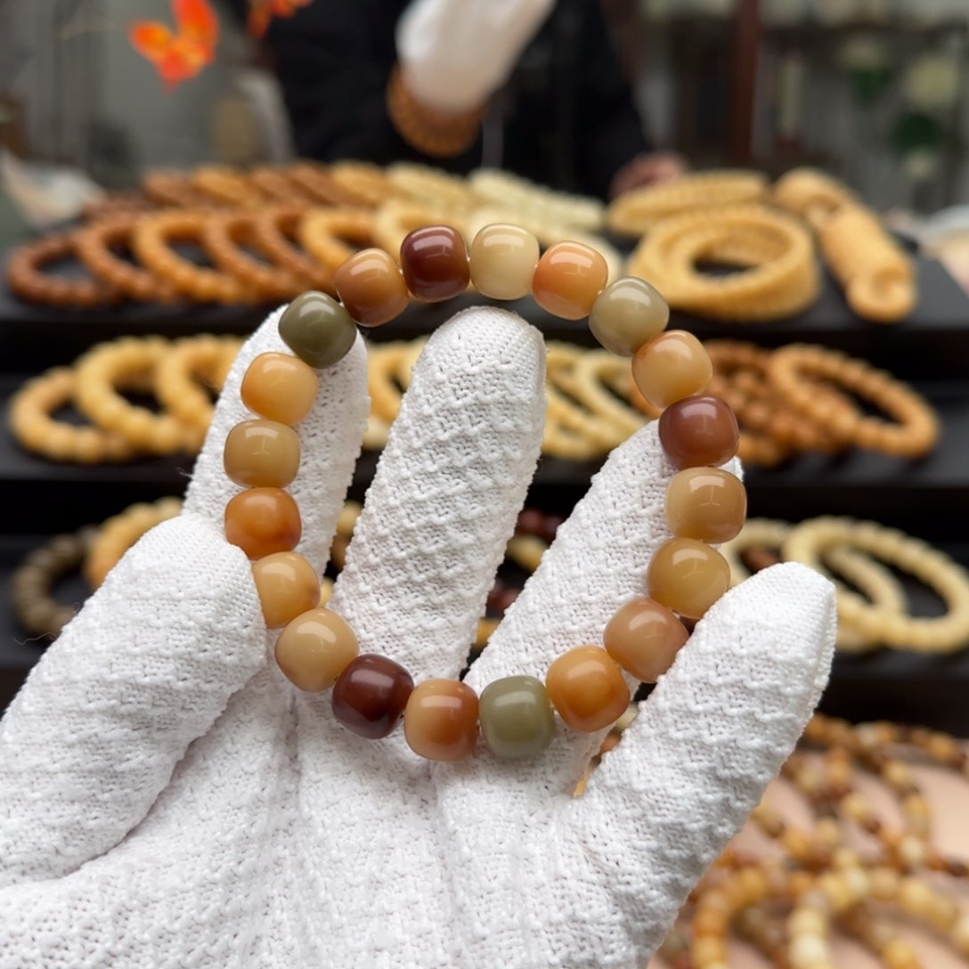 【闪购商品】菩提根/象牙果手串11×12 5年 花皮多宝 鬼工