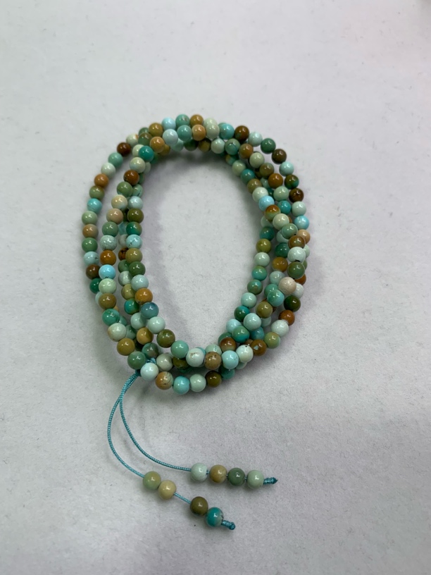 天然原矿绿松石米链