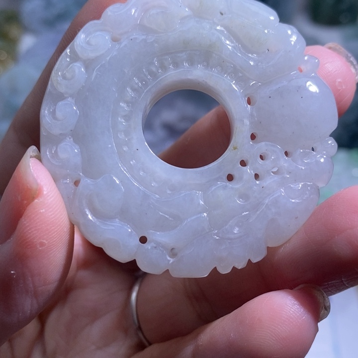 【闪购商品】翡翠挂件未镶嵌龙牌