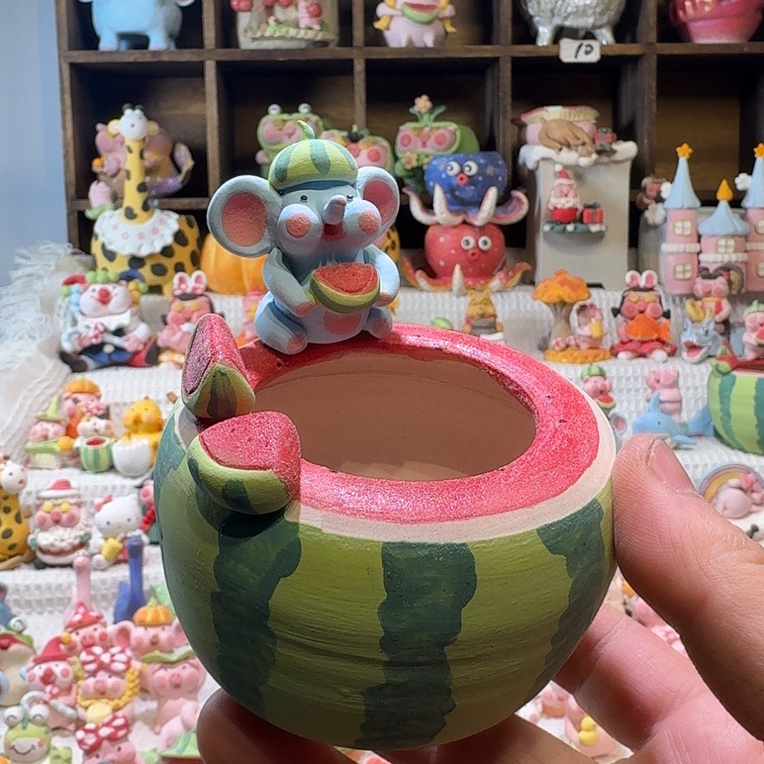 厂家直销手工花盆摆件
