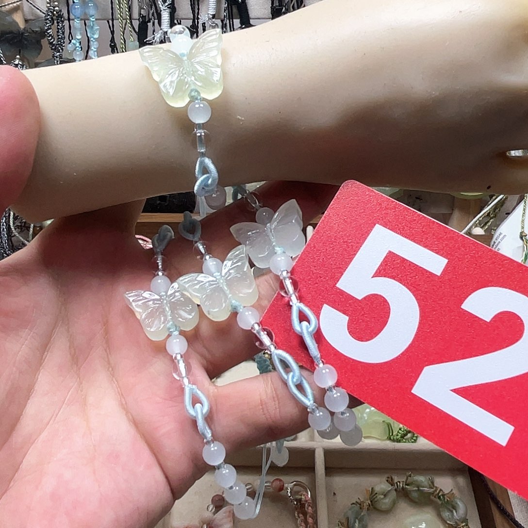 蛇纹石玉合金颈饰