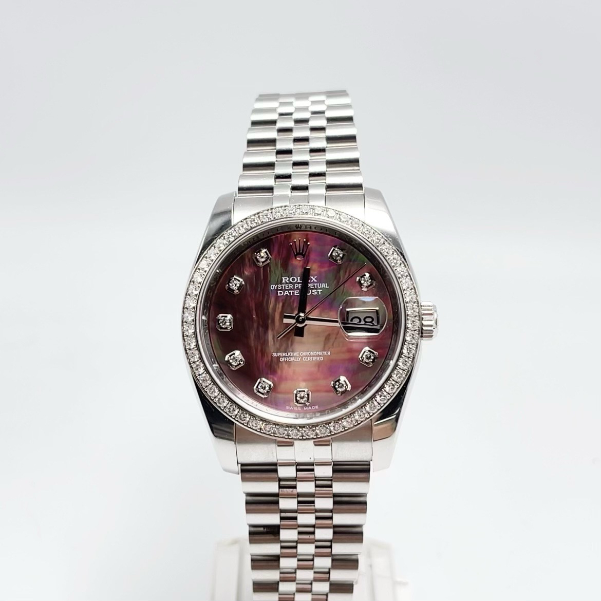 99新 Rolex/劳力士 116244/贝母盘/36mm/原钻/自动机械/女表