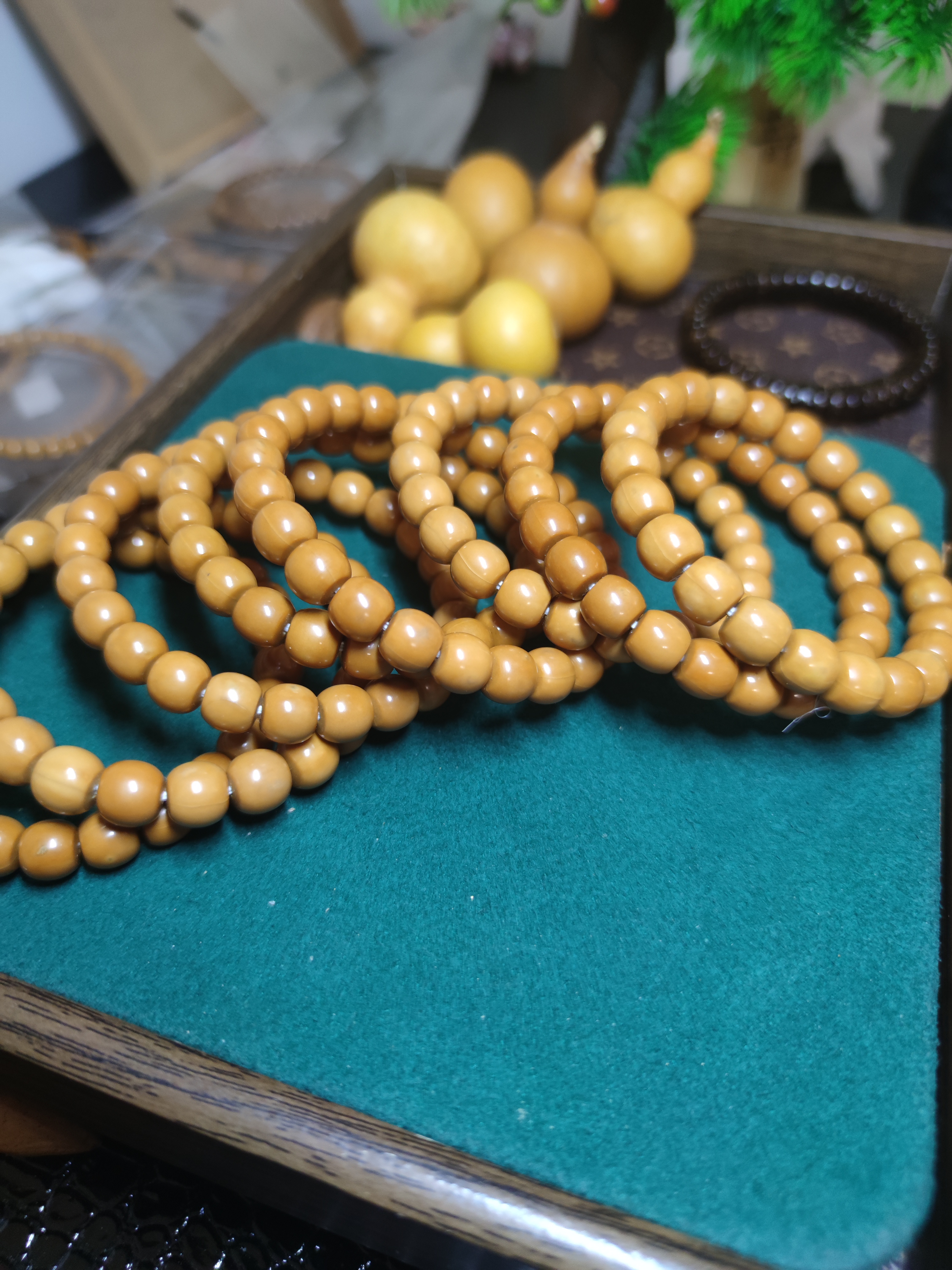 A236猴头单圈手串(微瑕反油点)9mm加