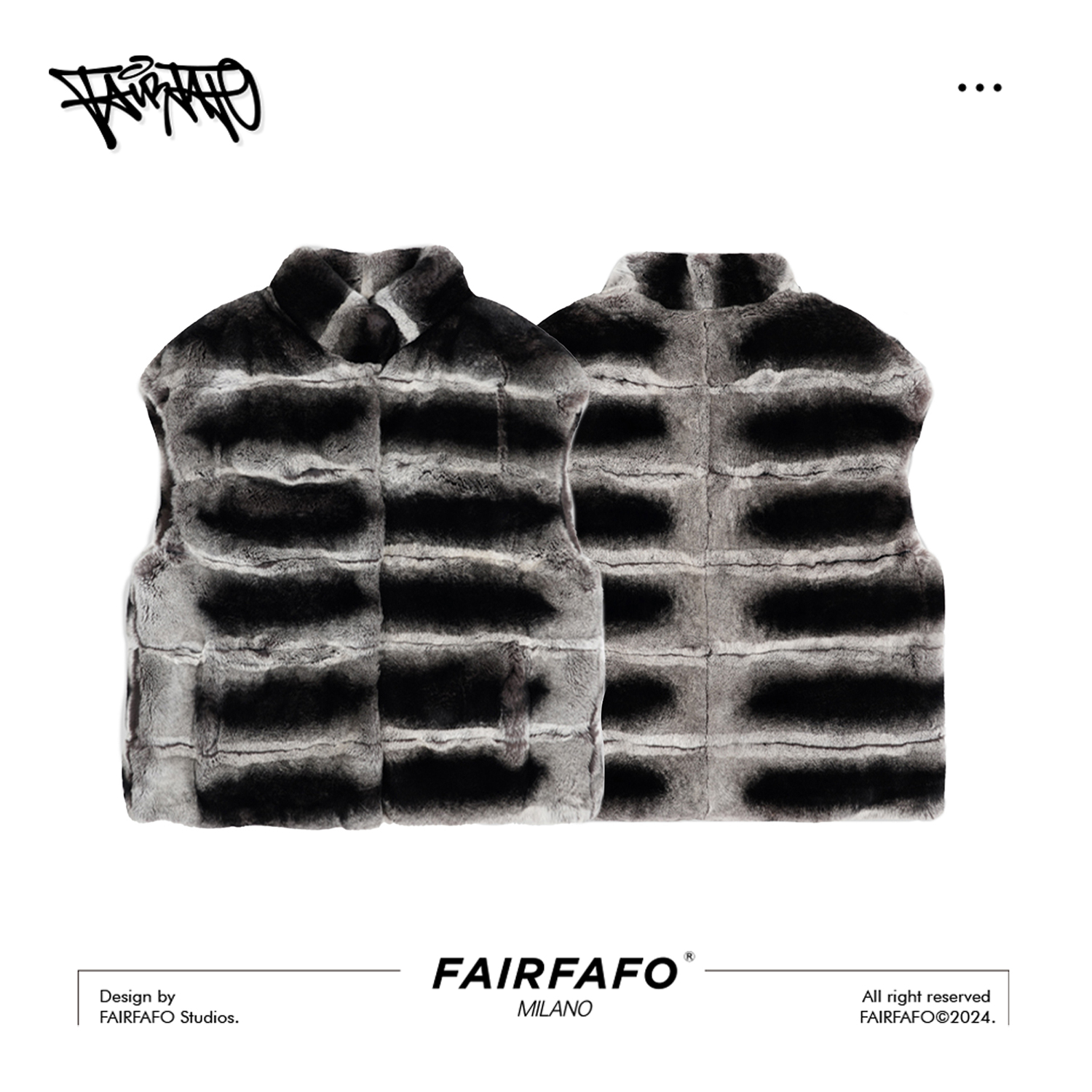 【条纹翻毛马甲】LB23BX019