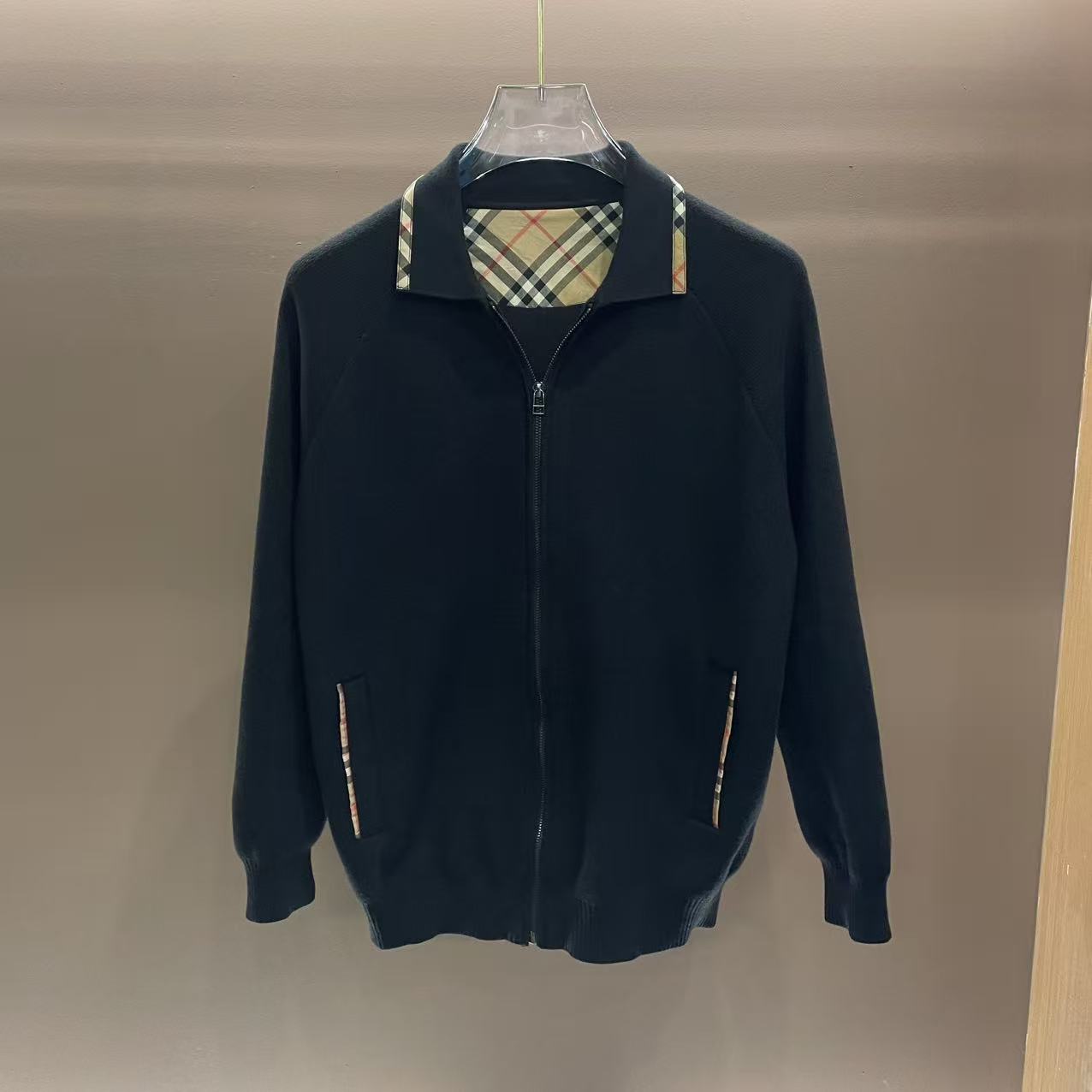 【KiKi】高奢感秋冬拉链加厚针织毛衣外套男女同款