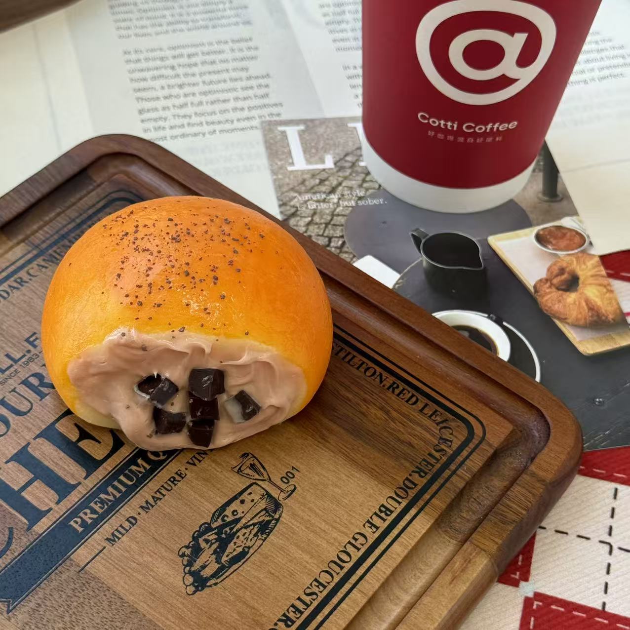 麻酱泥 缝边【黑巧冰面包】喜仔yummy食物系硅胶捏捏礼物玩具