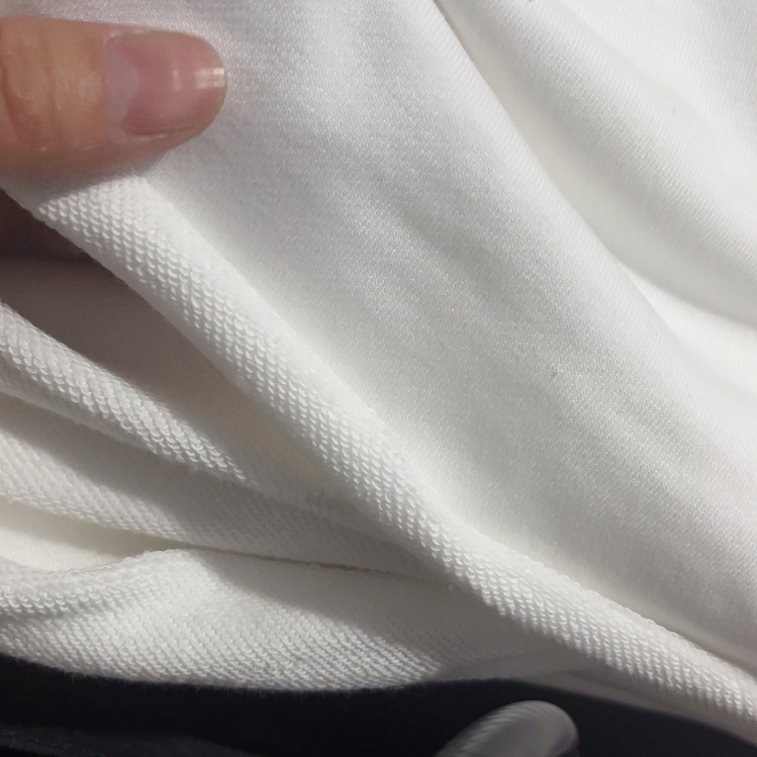 谢***嘻白色纯棉毛圈1.5米长带螺纹手