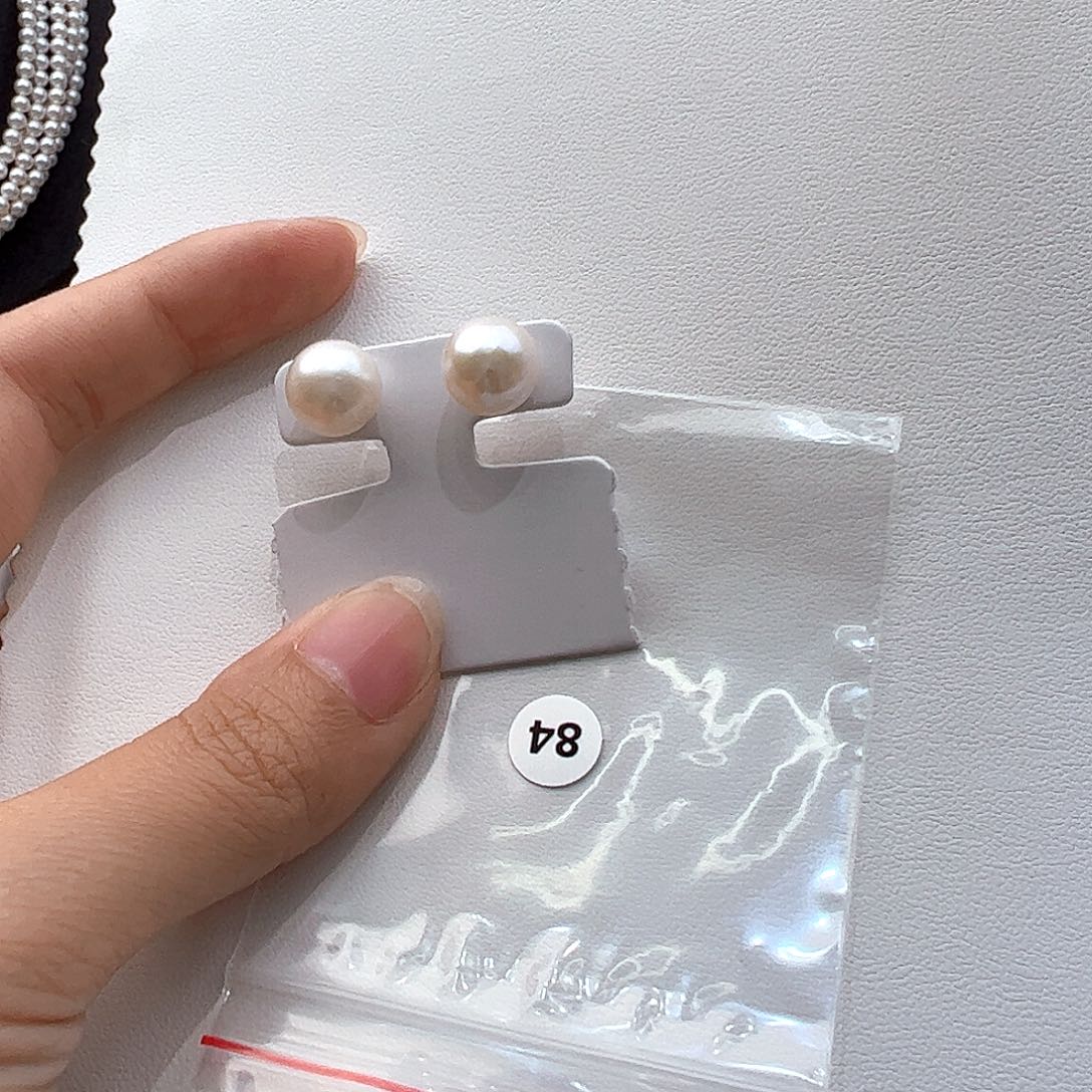 银S925镶嵌淡水珍珠耳饰