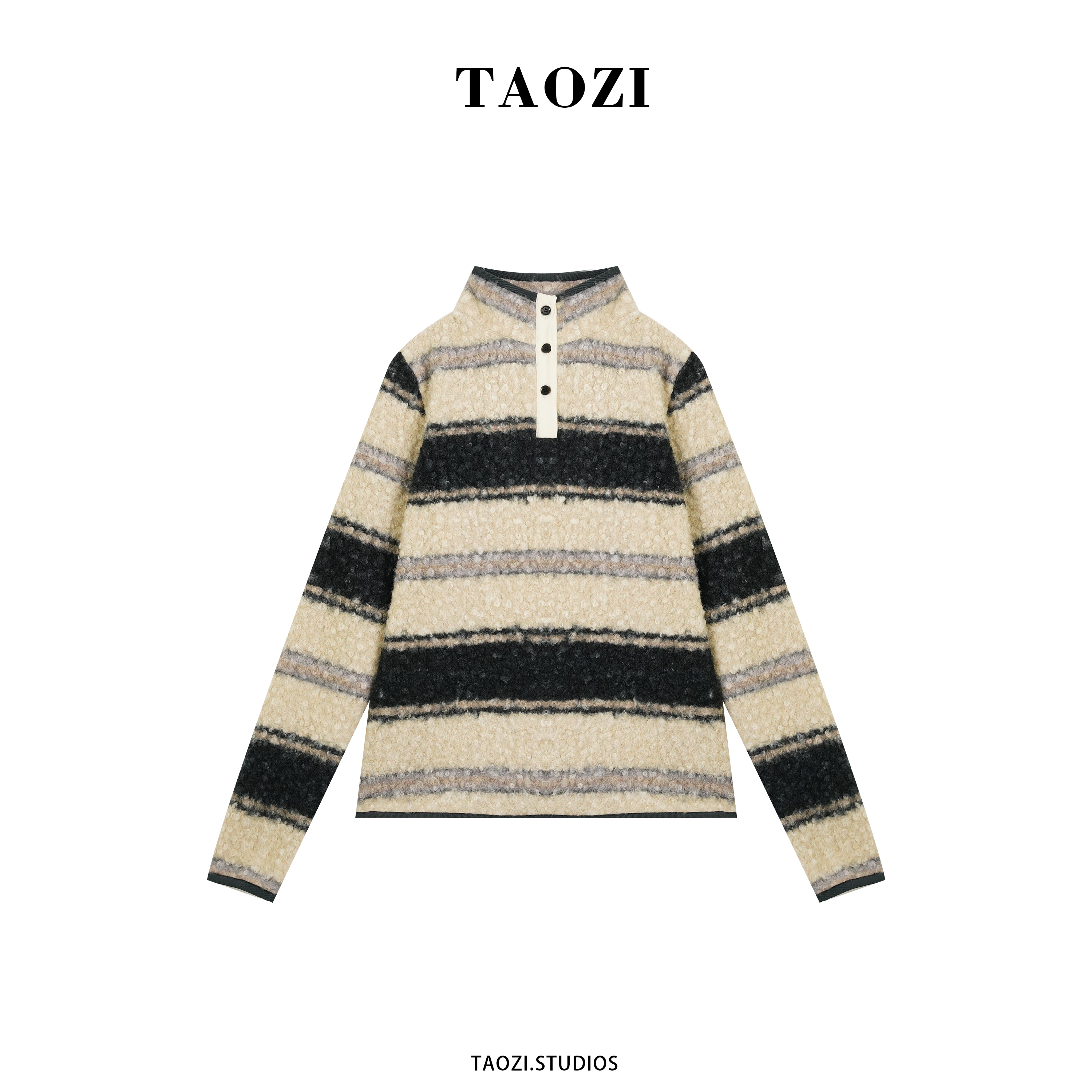 【汶汶】2025秋冬新款百搭加绒加厚长袖上衣TZD487