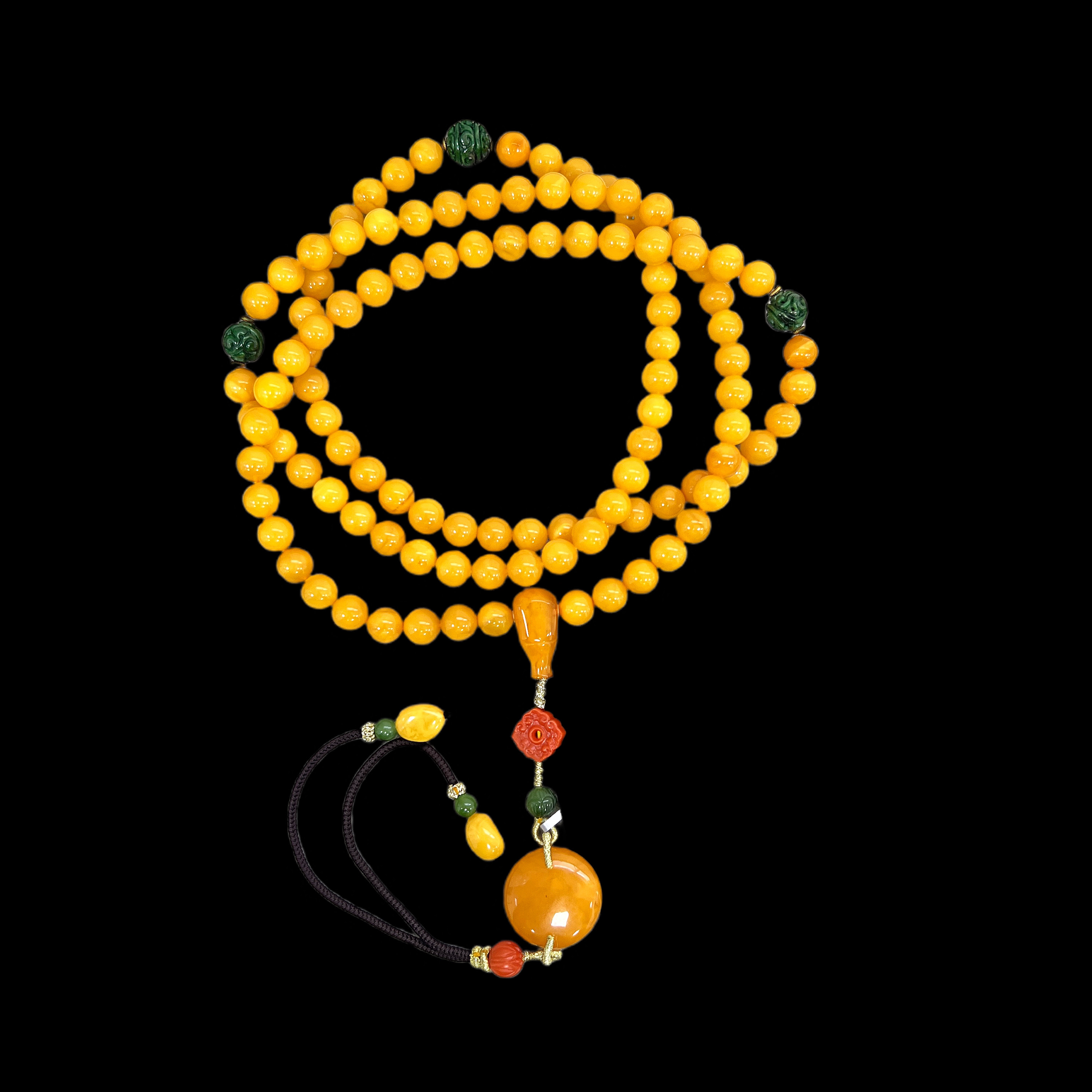 4698-蜜蜡项链孤品