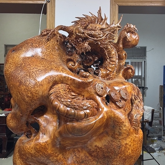 香杉木笑*3件杉木瘤摆件打包