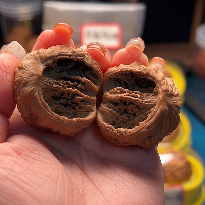 吊坠文玩核桃虎头聚宝盆 全品