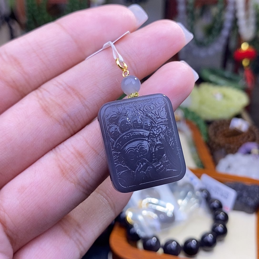 和田玉烟紫老料扎基拉姆未镶嵌