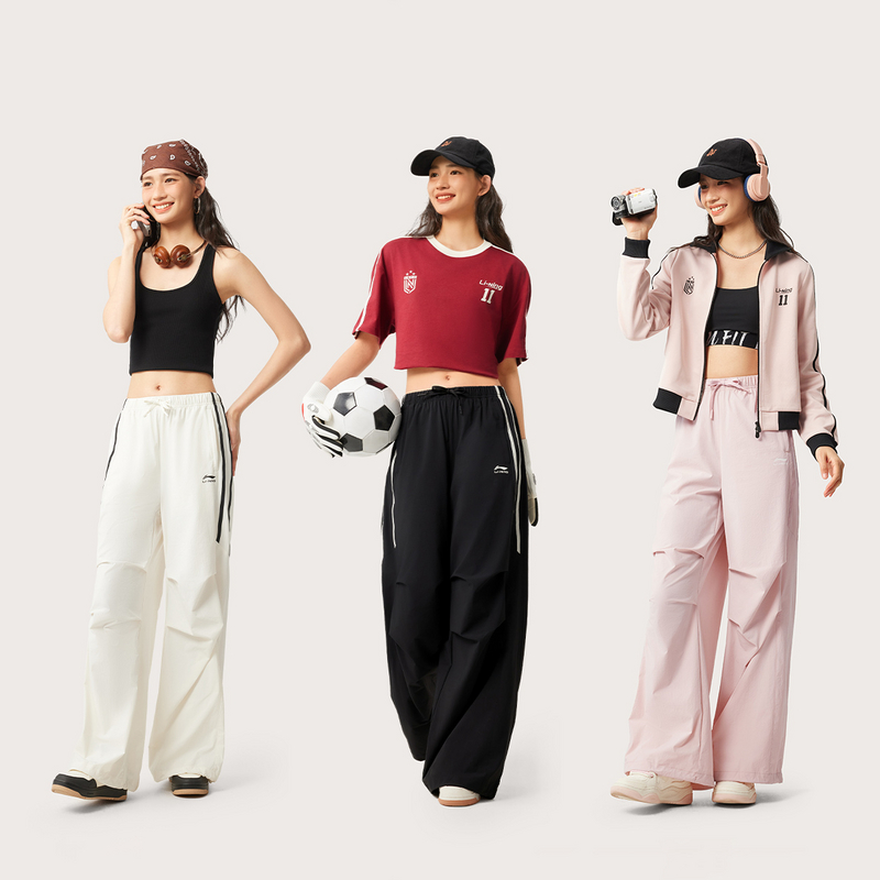 李宁女款2025年速干凉爽防晒直筒运动户外徒步女长裤AYKV480-B