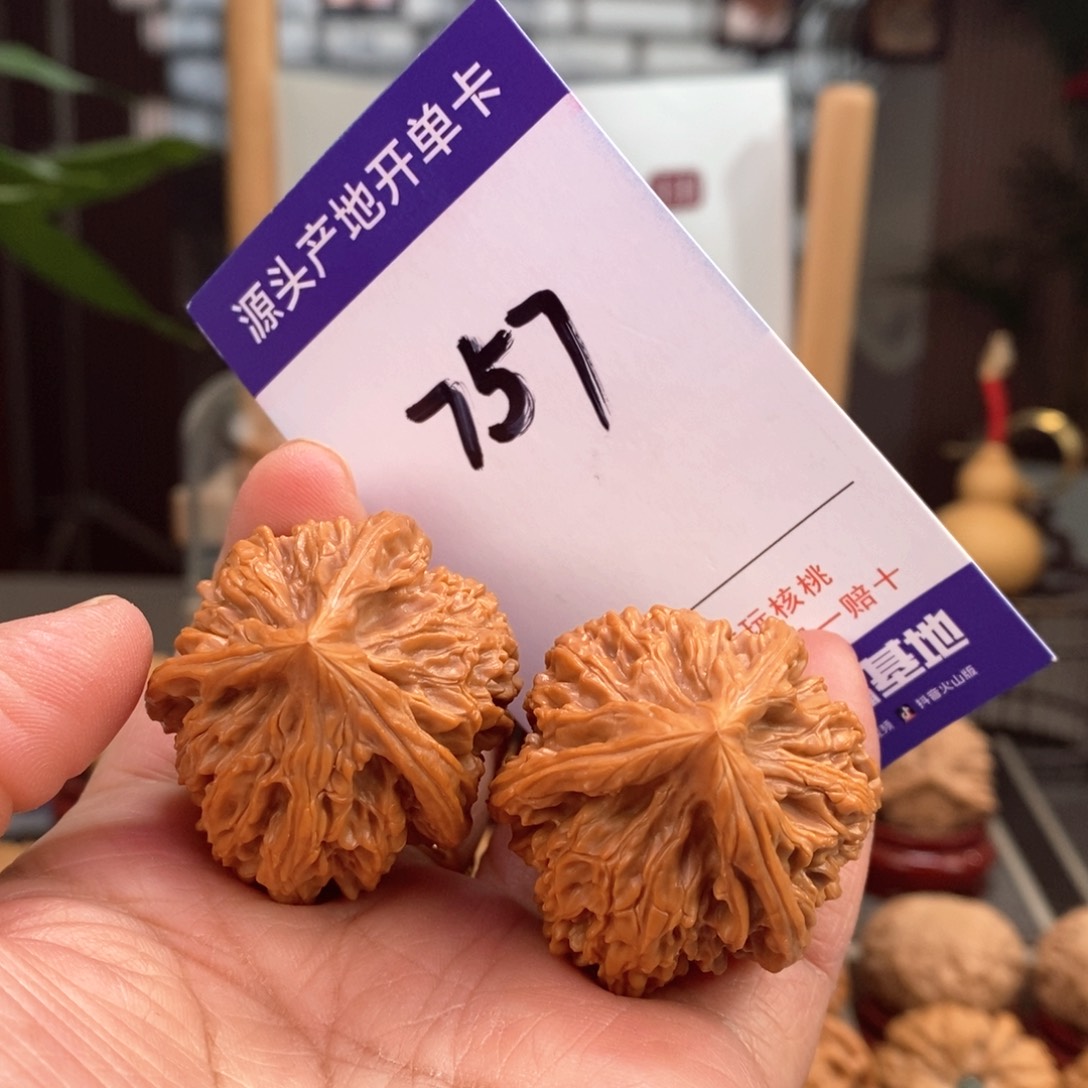 文玩核桃把件37天然文山奔757号
