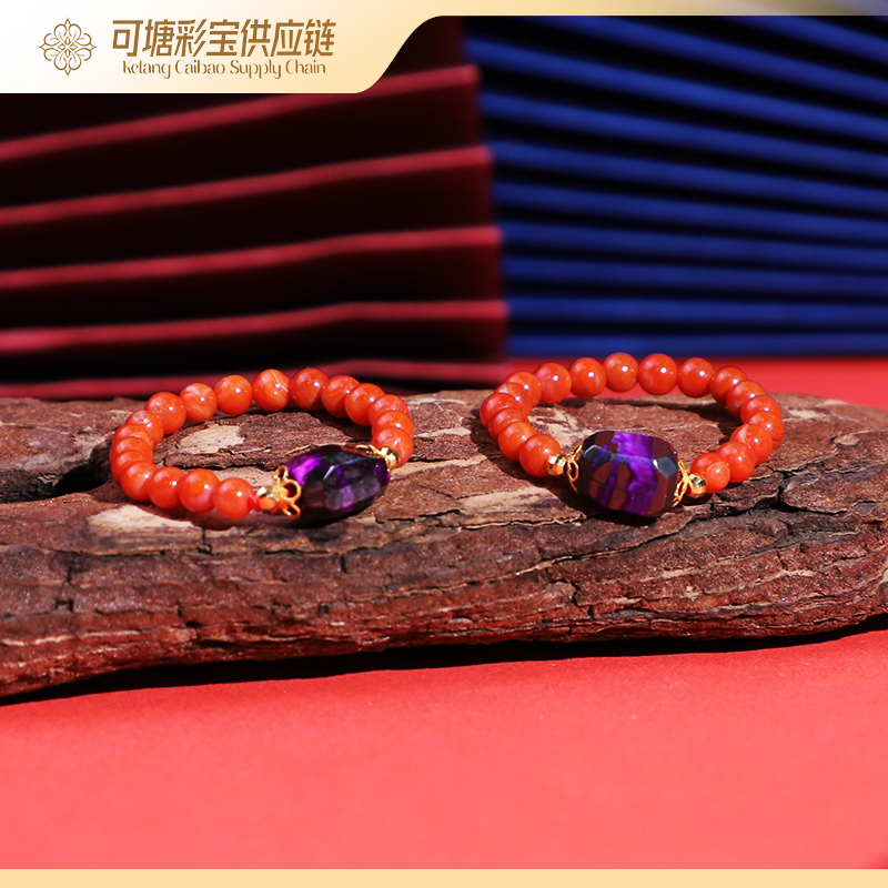 南非舒俱来 18K金 火焰红丝绒舒俱来DIY南红戒圈 多样性发一件