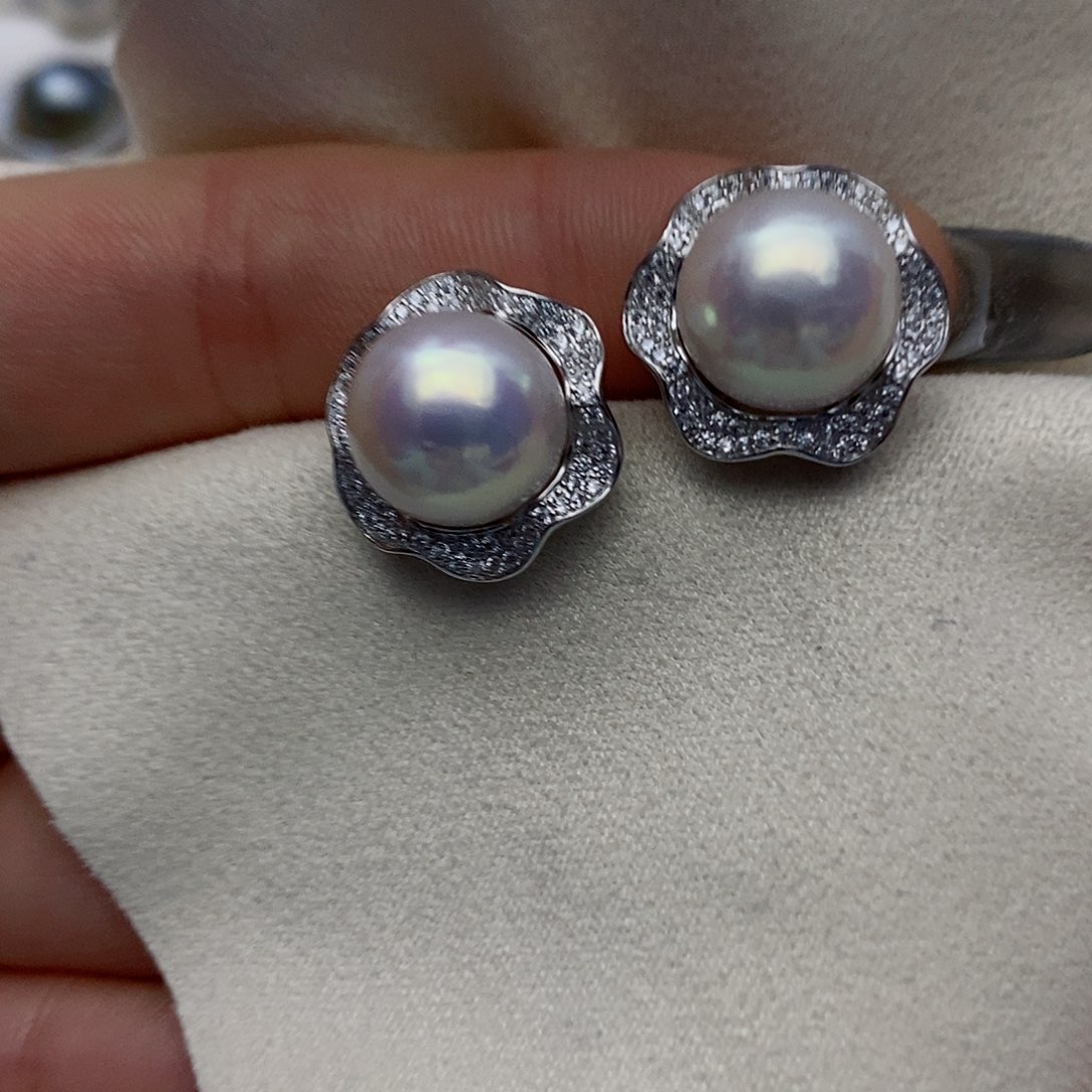 【闪购商品】银S925镶嵌淡水珍珠耳饰