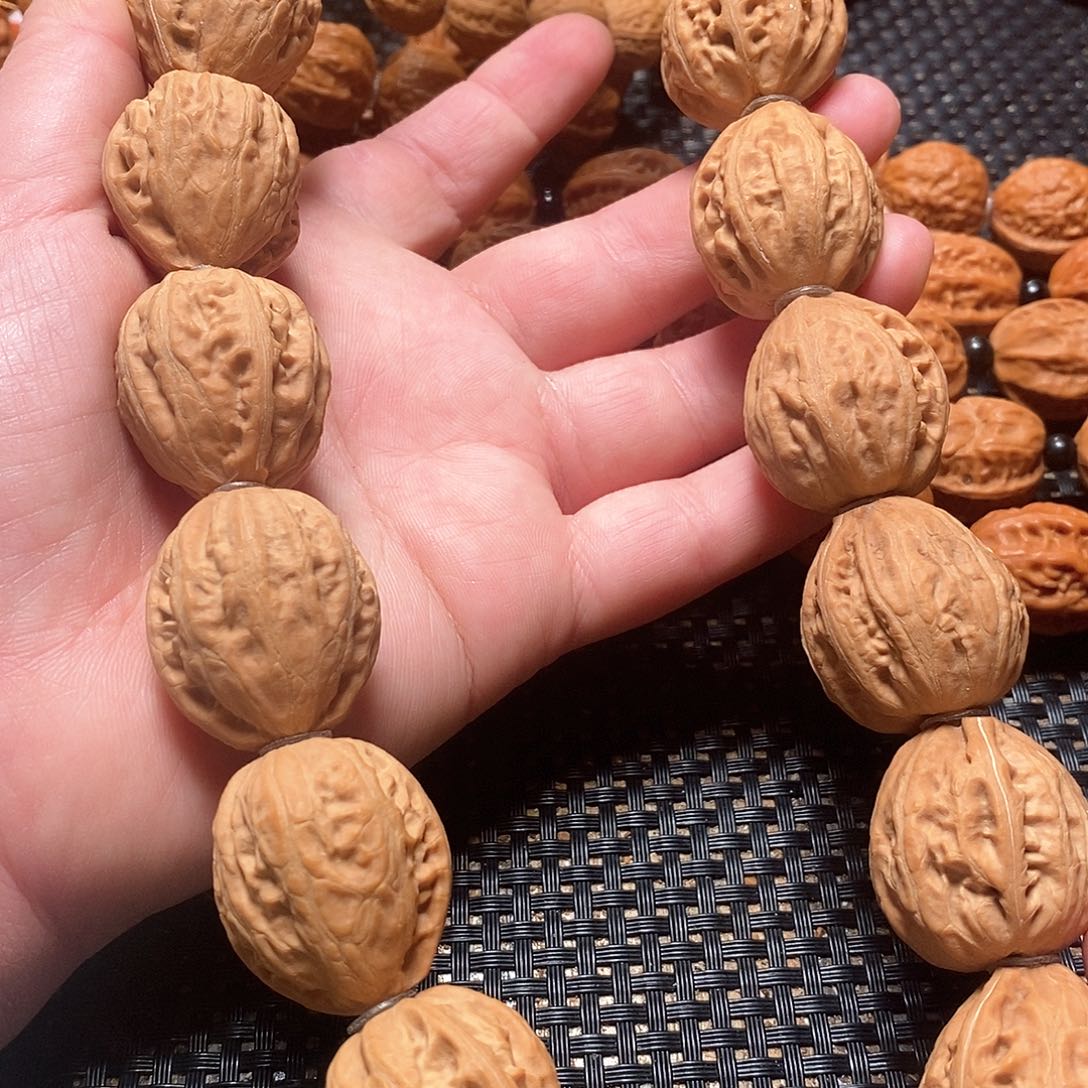 文玩核桃手串白茬水滴手持