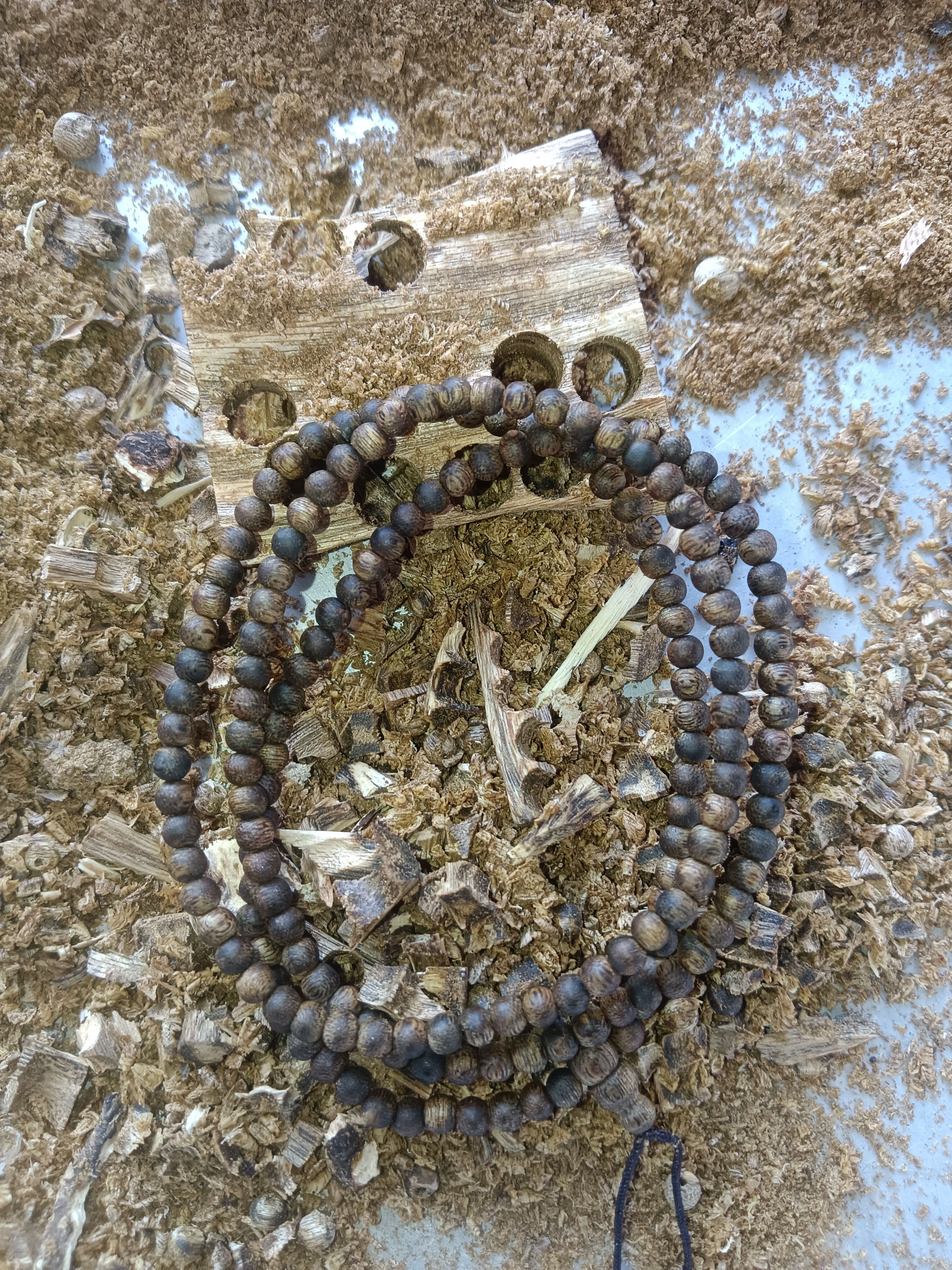 沉香奇楠沉香多圈卡0.4/168颗圆珠沉香手串男女