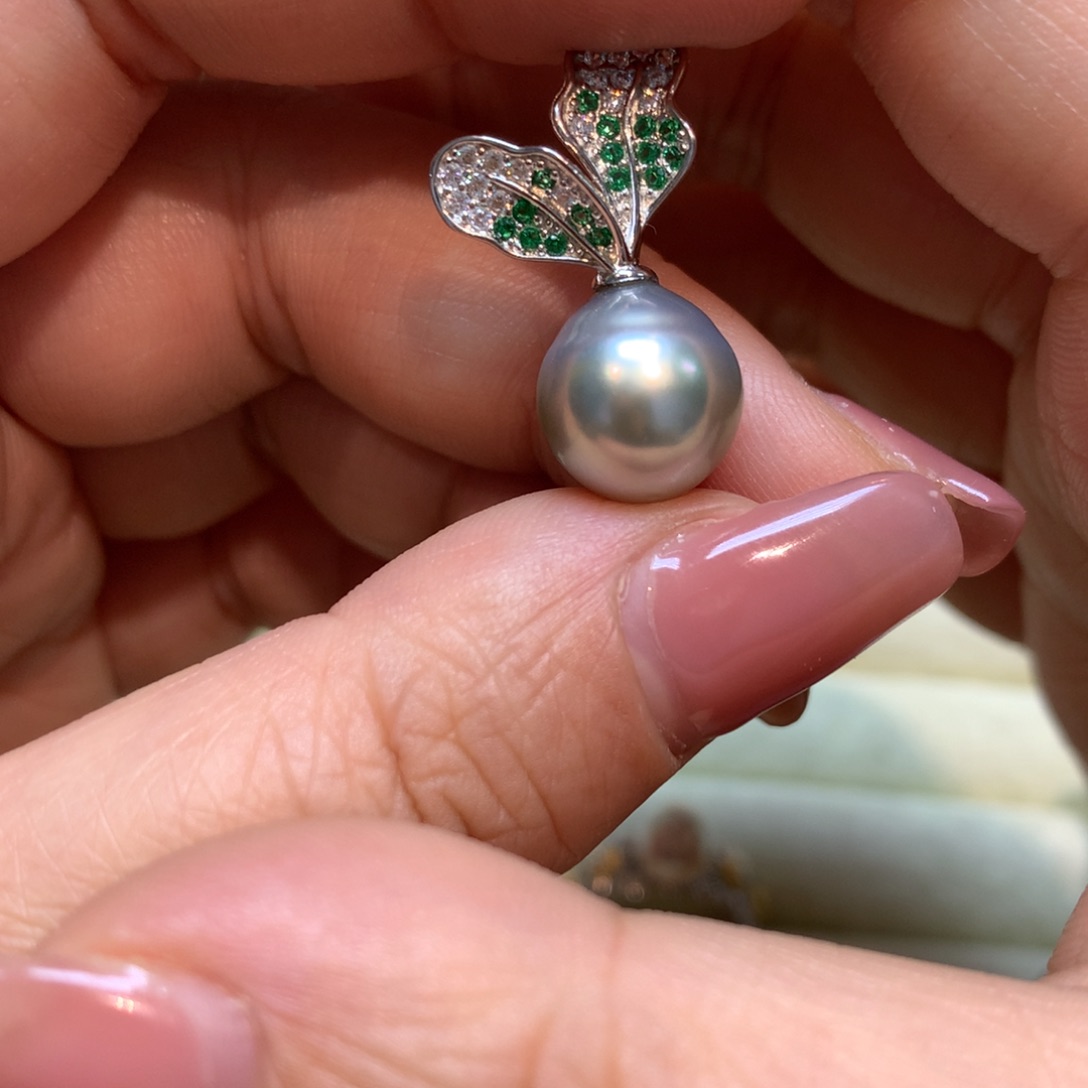 海水珍珠颈饰银S925镶嵌