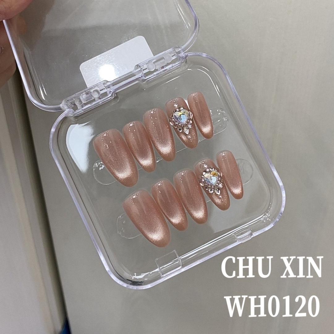 【WH0120女王权杖】纯手工穿戴甲夏日清新美甲可拆卸气质显白新款
