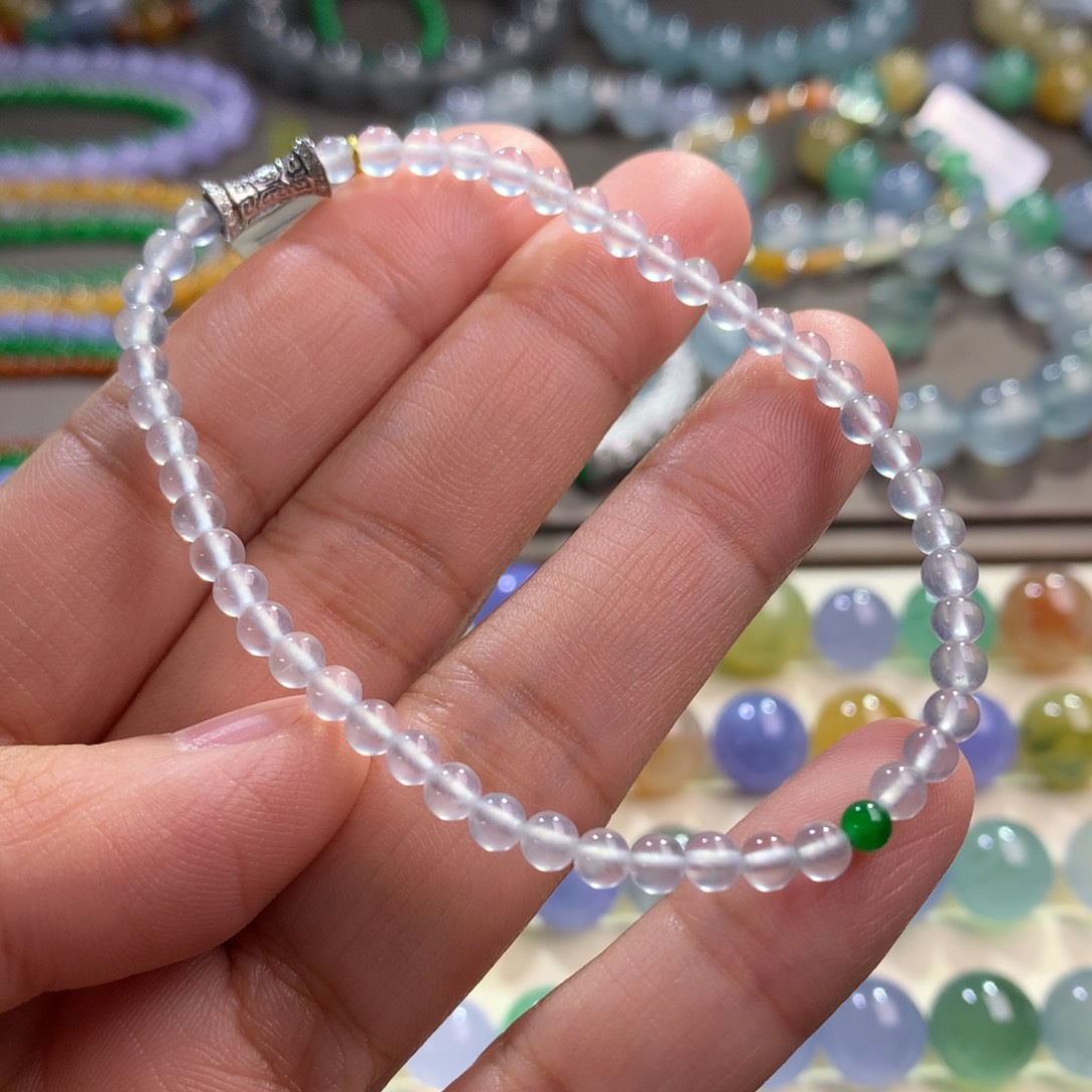 翡翠手链未镶嵌卡3.7