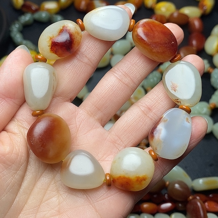 和田玉未镶嵌手链