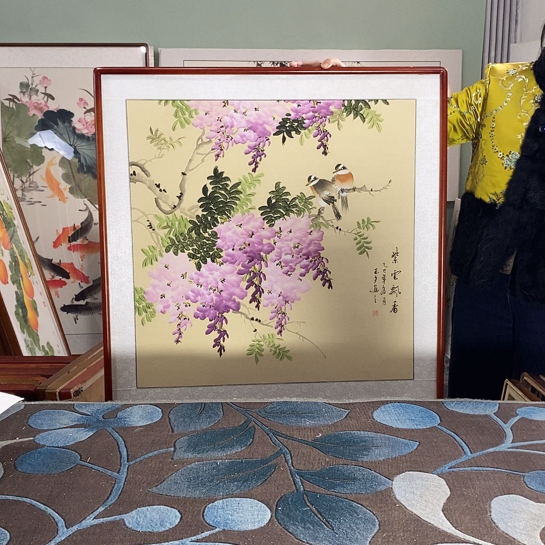 国画62✖️62手写手绘带框包邮国画作品