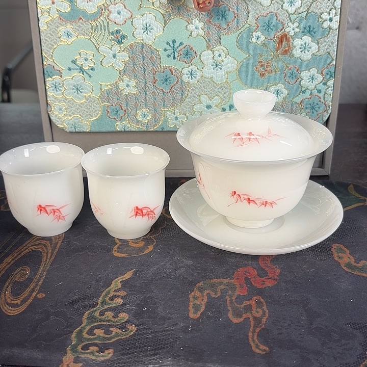 龙泉云间青瓷小米茶器