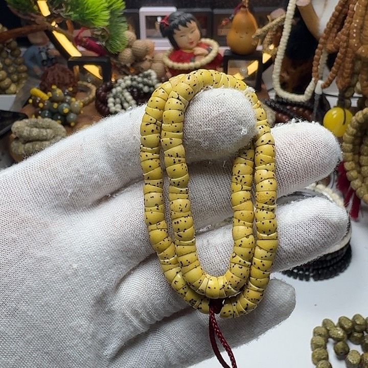 手串星月菩提2号车尺寸6原白大肠108