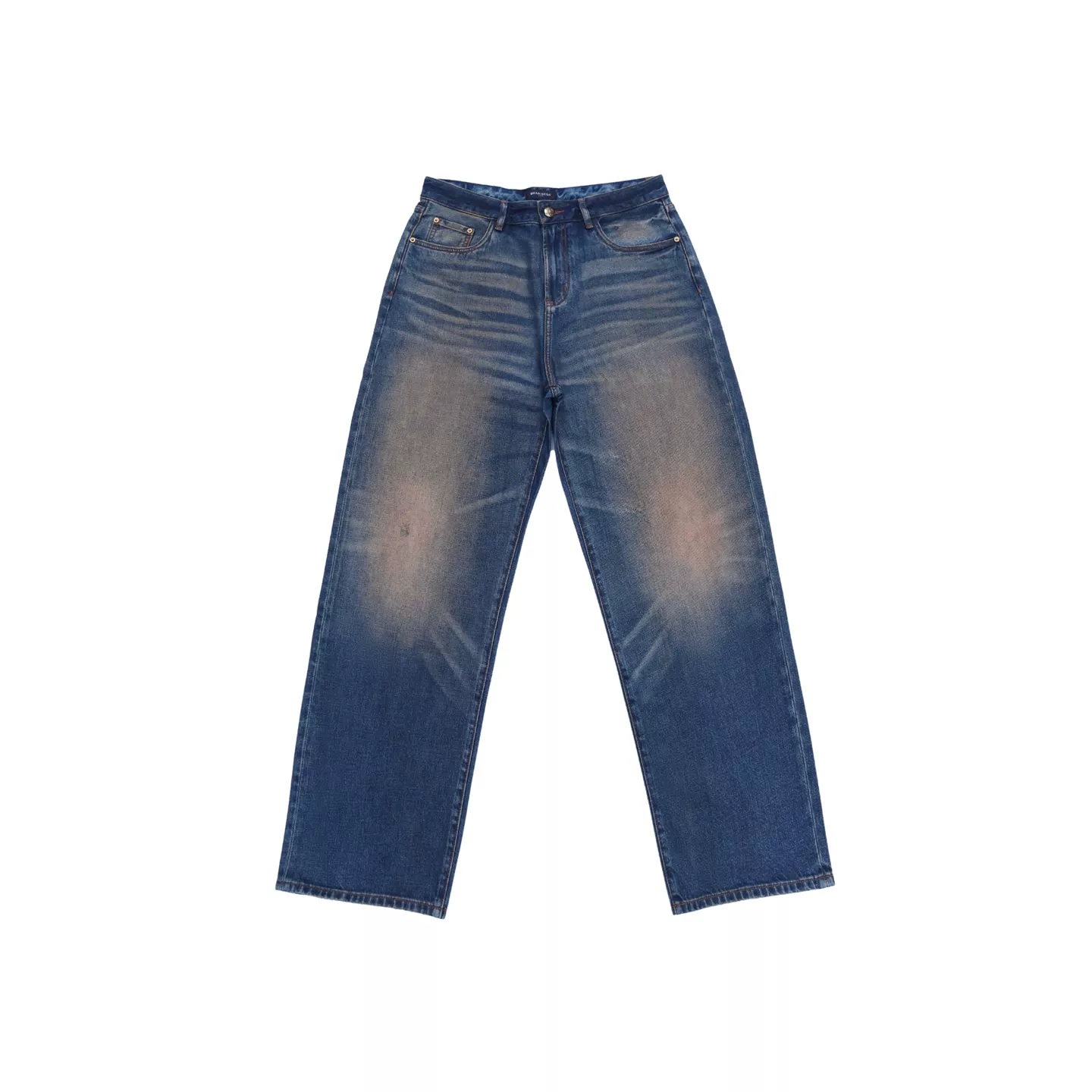 BRAINSEGA 「暖咖脏」贝源男装100棉复古阔腿牛仔裤MQ250C032