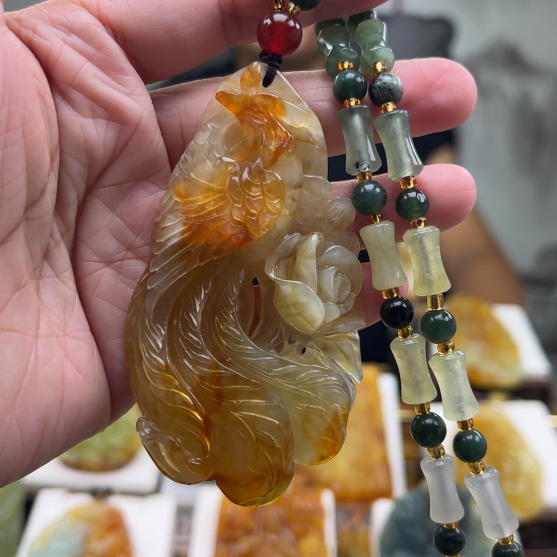 岫玉未镶嵌挂件挂件