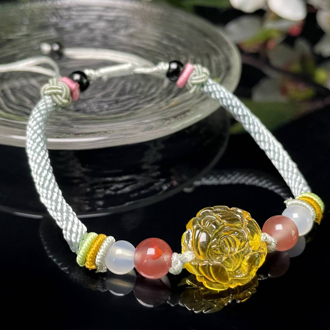 （直播 同价）天然蜜蜡手绳手链网红女款首饰正品带证女士百搭精美