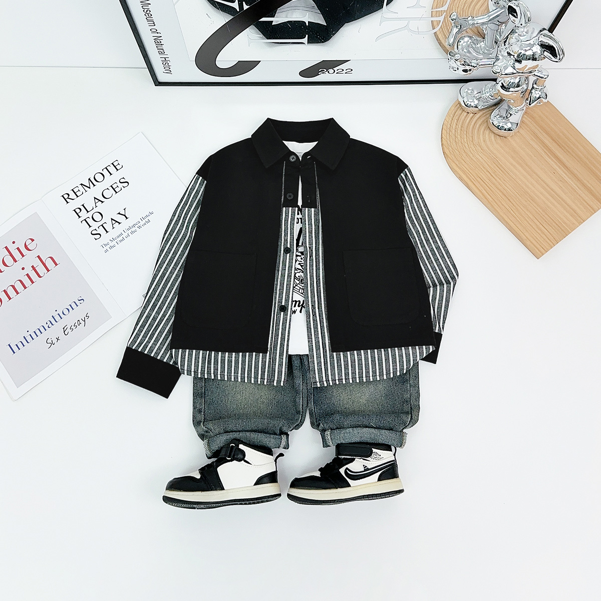 儿童秋衬衫长袖2025新款秋装男童秋冬上衣 BQ25919Z 悠悠童话童装