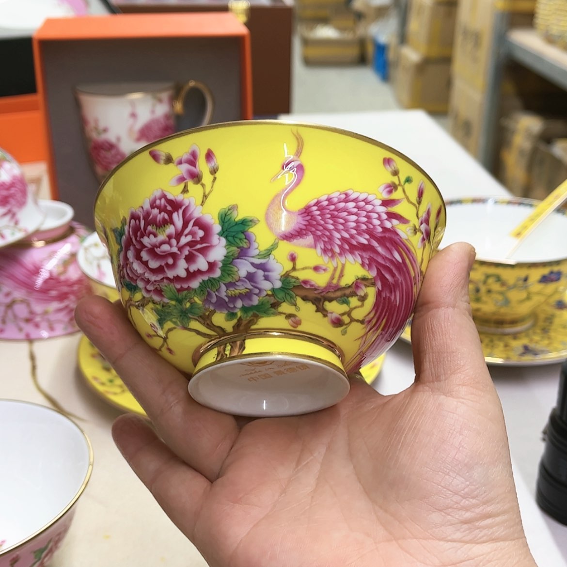 【闪购商品】骨瓷4.5英寸6黄。。。。。。