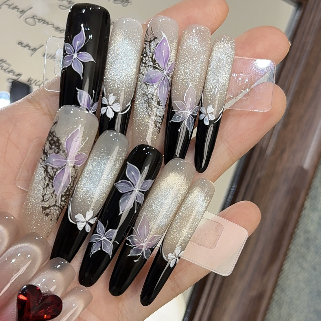 「紫藤丝带」——锦鲤纯手工穿戴甲（美术老师）