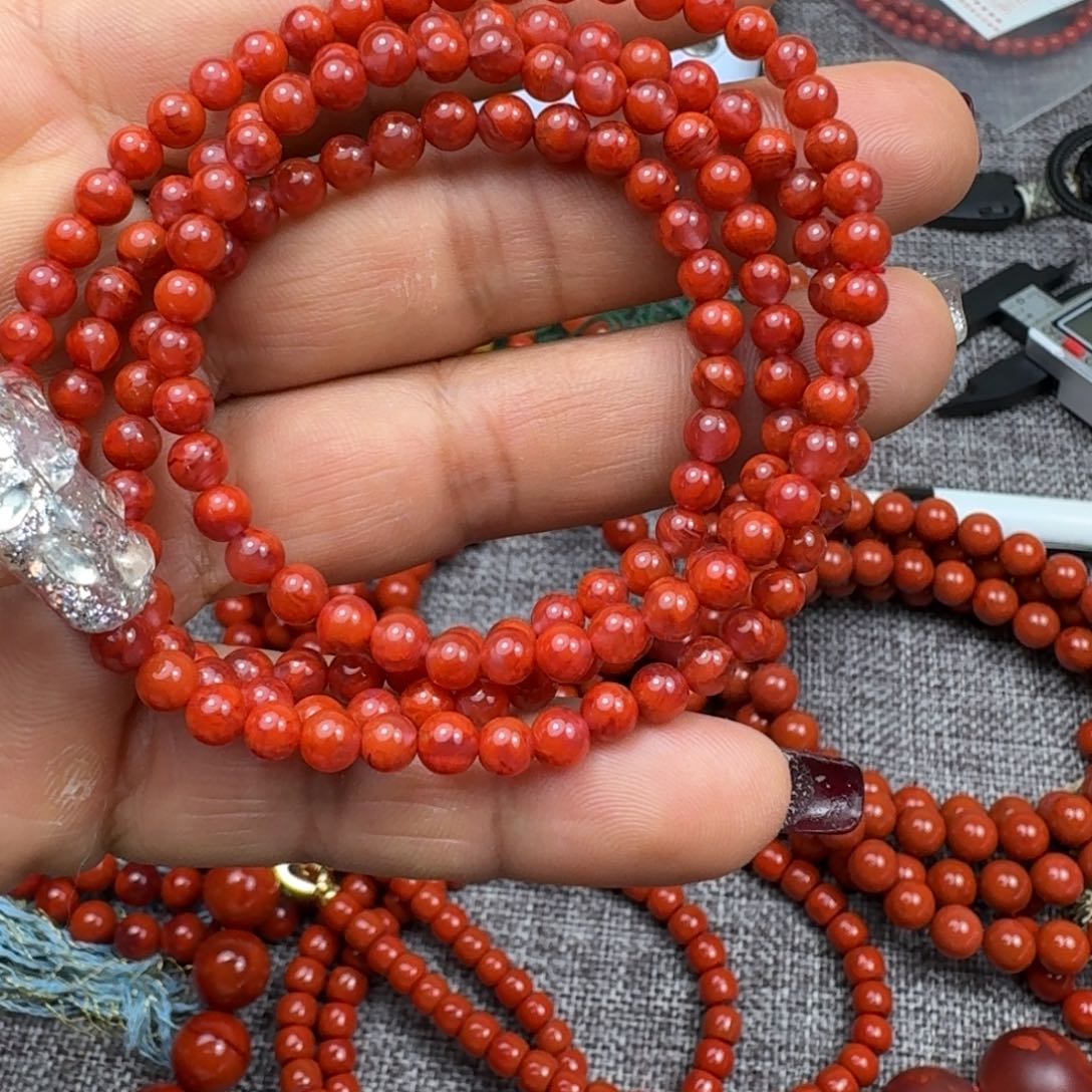 南红玛瑙未镶嵌手链